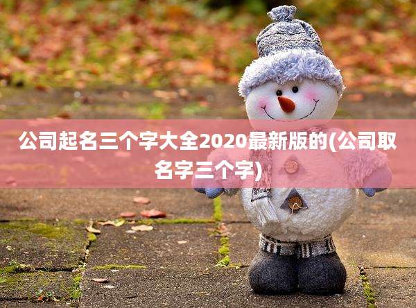 公司起名三个字大全2020最新版的(公司取名字三个字)