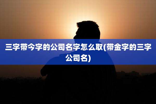 三字带今字的公司名字怎么取(带金字的三字公司名)