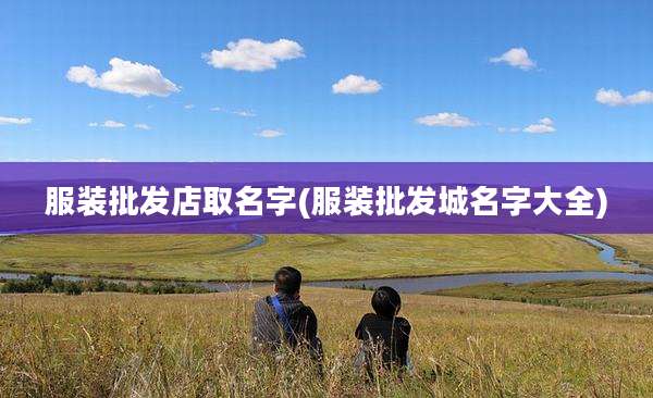 服装批发店取名字(服装批发城名字大全)