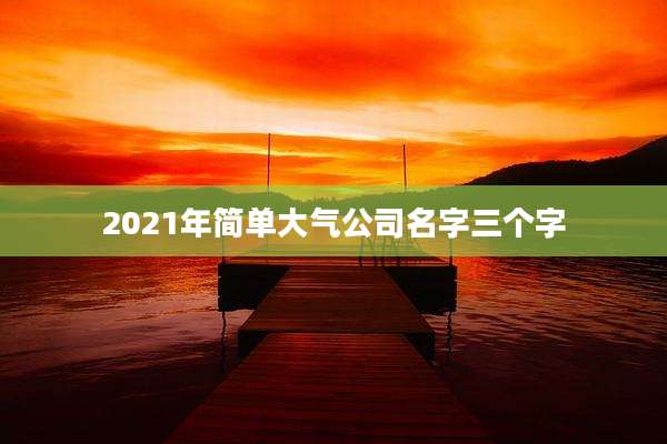 2021年简单大气公司名字三个字