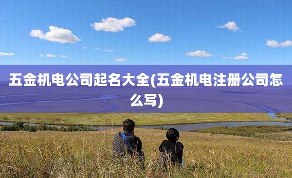 五金机电公司起名大全(五金机电注册公司怎么写)