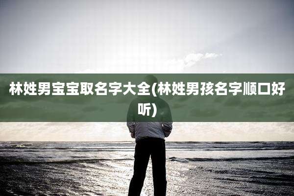 林姓男宝宝取名字大全(林姓男孩名字顺口好听)