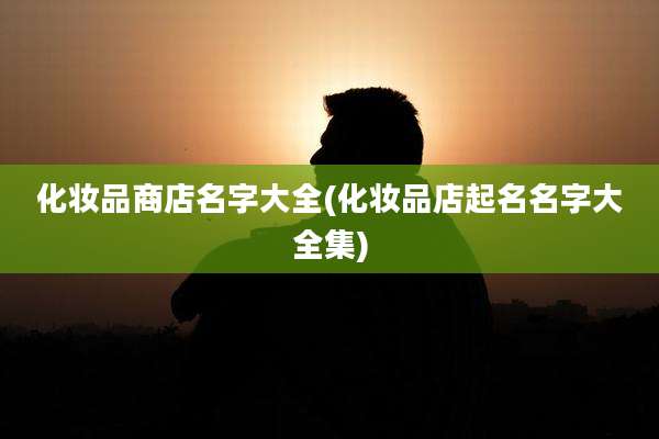 化妆品商店名字大全(化妆品店起名名字大全集)