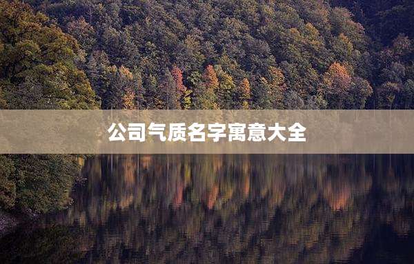 公司气质名字寓意大全