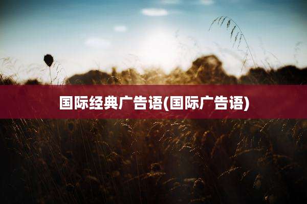 国际经典广告语(国际广告语)