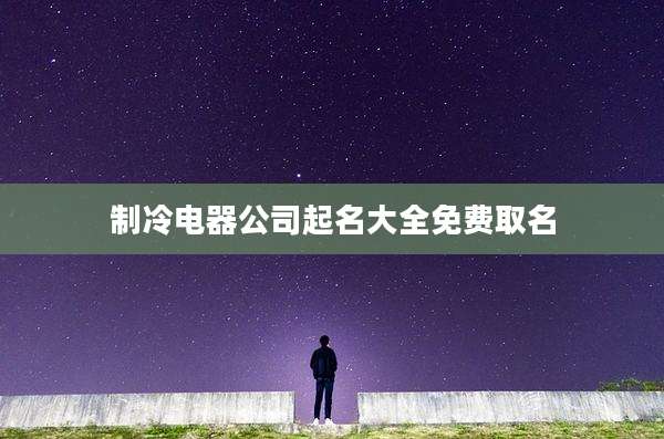 制冷电器公司起名大全免费取名