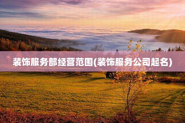 装饰服务部经营范围(装饰服务公司起名)