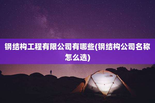 钢结构工程有限公司有哪些(钢结构公司名称怎么选)