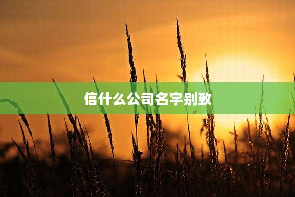 信什么公司名字别致