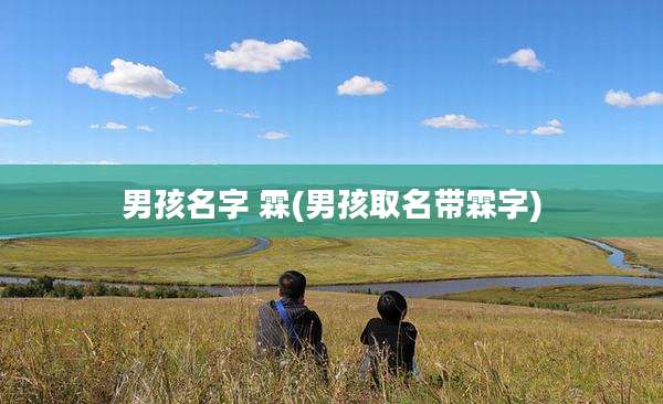 男孩名字 霖(男孩取名带霖字)