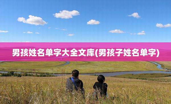 男孩姓名单字大全文库(男孩子姓名单字)
