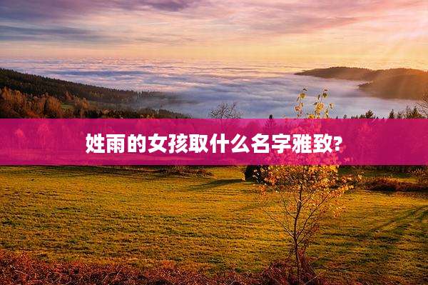 姓雨的女孩取什么名字雅致?