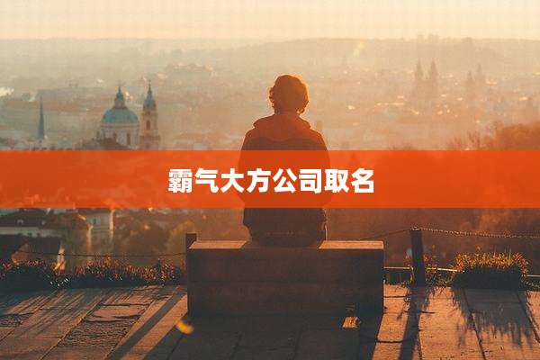 霸气大方公司取名