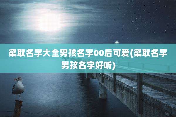 梁取名字大全男孩名字00后可爱(梁取名字男孩名字好听)