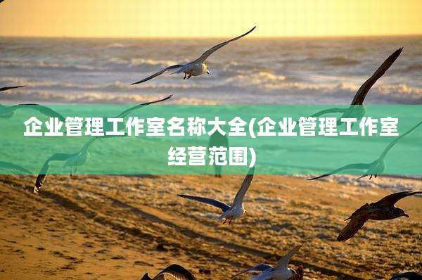 企业管理工作室名称大全(企业管理工作室经营范围)