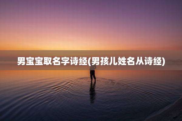 男宝宝取名字诗经(男孩儿姓名从诗经)