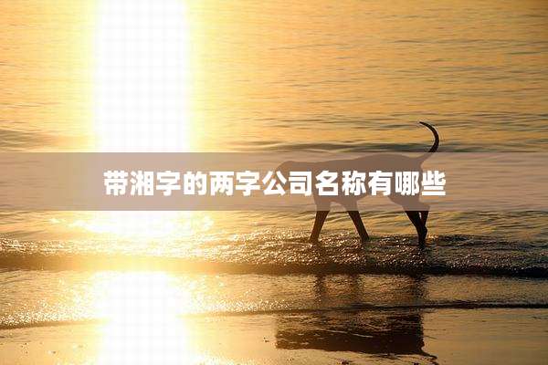 带湘字的两字公司名称有哪些