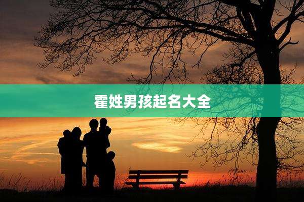 霍姓男孩起名大全