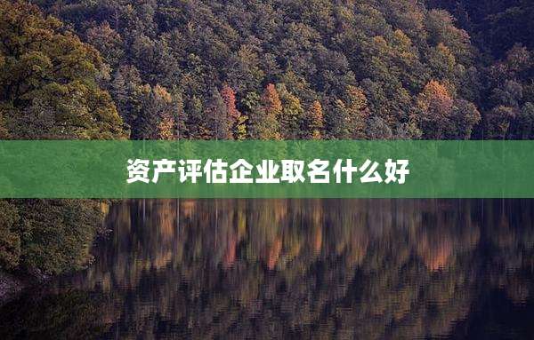 资产评估企业取名什么好