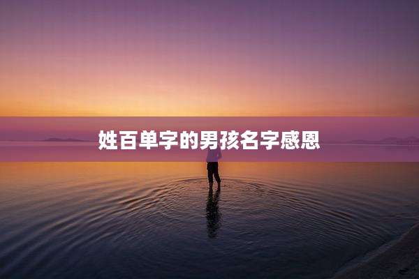 姓百单字的男孩名字感恩