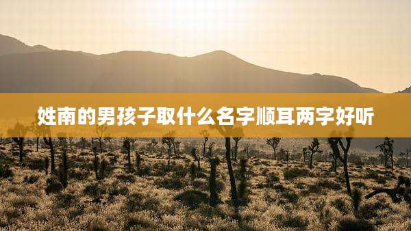 姓南的男孩子取什么名字顺耳两字好听
