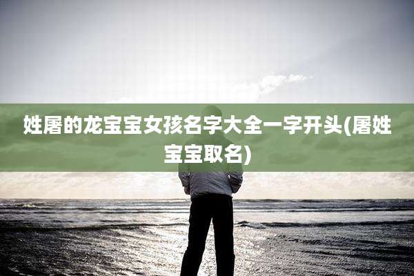 姓屠的龙宝宝女孩名字大全一字开头(屠姓宝宝取名)