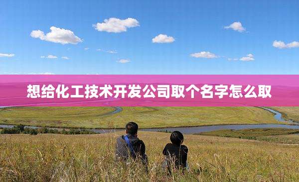 想给化工技术开发公司取个名字怎么取