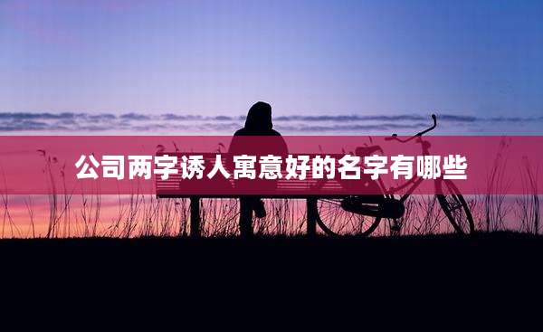 公司两字诱人寓意好的名字有哪些