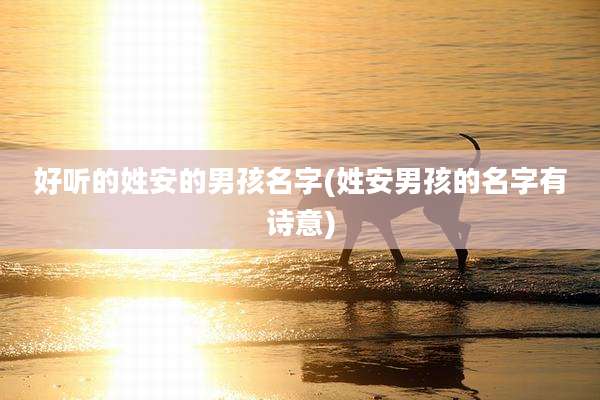 好听的姓安的男孩名字(姓安男孩的名字有诗意)
