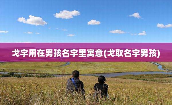 戈字用在男孩名字里寓意(戈取名字男孩)