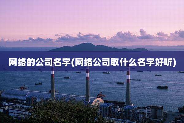 网络的公司名字(网络公司取什么名字好听)