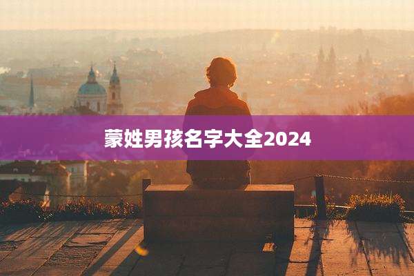 蒙姓男孩名字大全2024