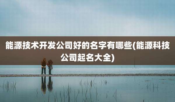 能源技术开发公司好的名字有哪些(能源科技公司起名大全)
