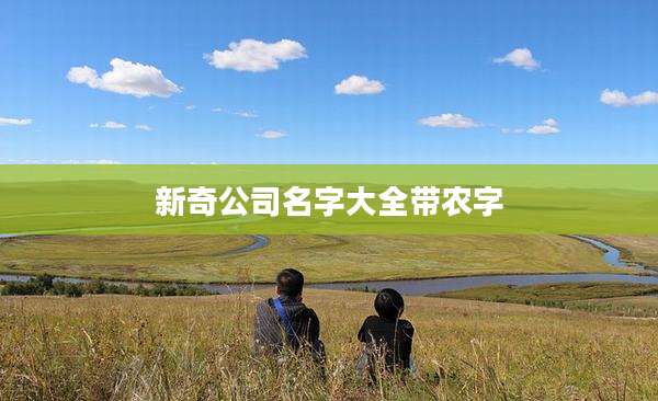 新奇公司名字大全带农字