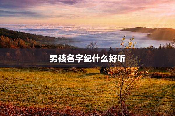 男孩名字纪什么好听