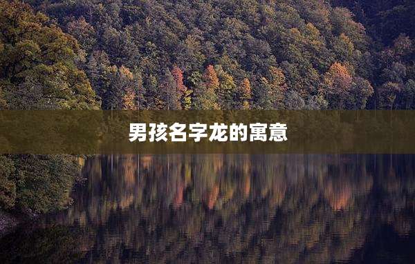 男孩名字龙的寓意