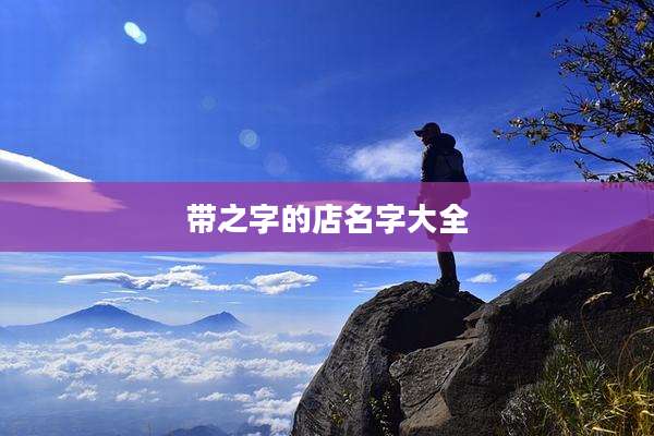 带之字的店名字大全