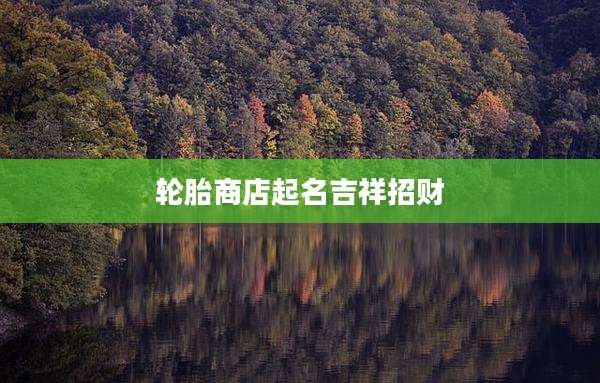 轮胎商店起名吉祥招财