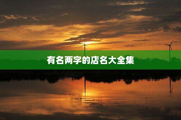 有名两字的店名大全集