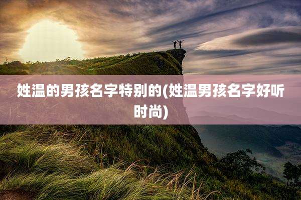 姓温的男孩名字特别的(姓温男孩名字好听时尚)