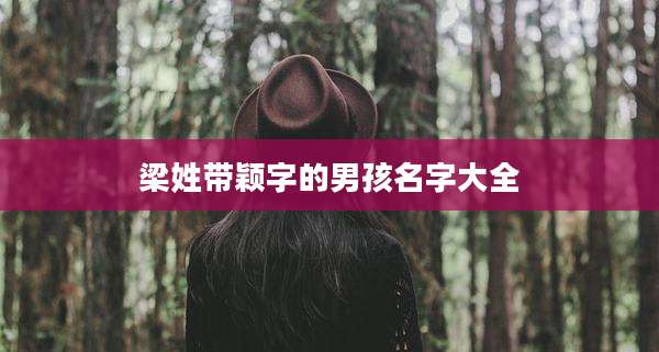 梁姓带颖字的男孩名字大全