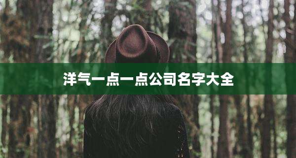 洋气一点一点公司名字大全