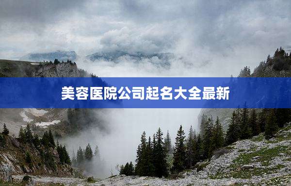 美容医院公司起名大全最新
