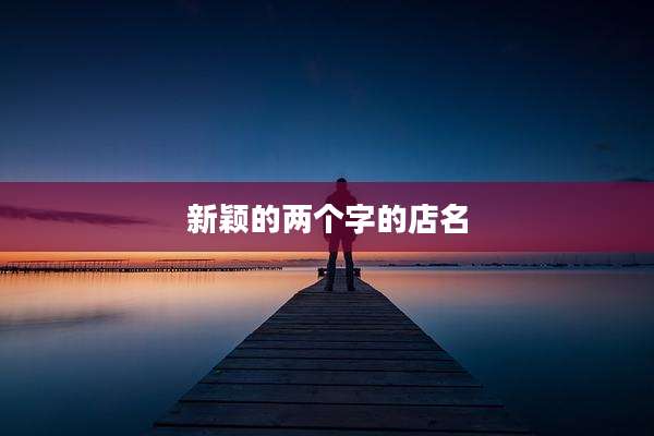 新颖的两个字的店名