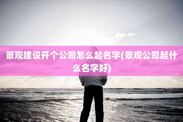 景观建设开个公司怎么起名字(景观公司起什么名字好)