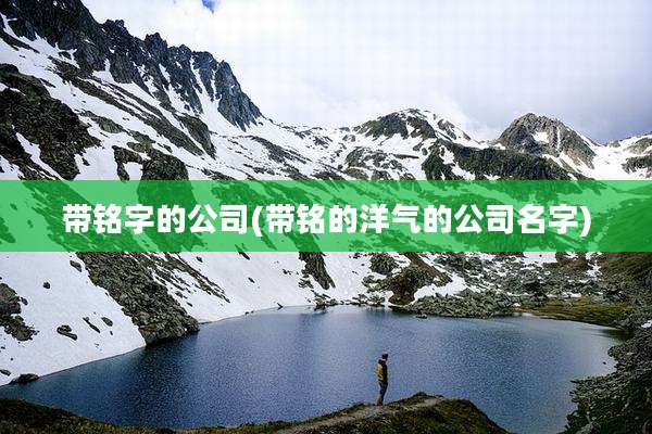 带铭字的公司(带铭的洋气的公司名字)