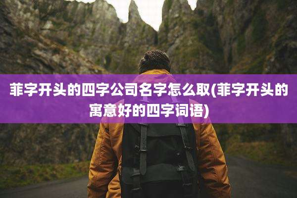 菲字开头的四字公司名字怎么取(菲字开头的寓意好的四字词语)