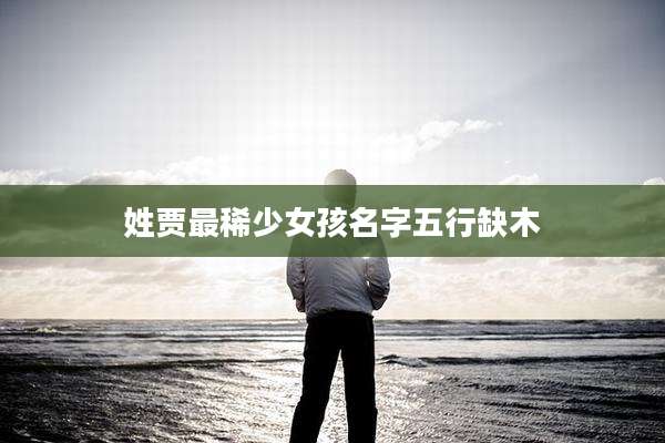 姓贾最稀少女孩名字五行缺木