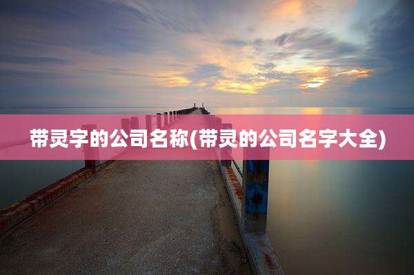 带灵字的公司名称(带灵的公司名字大全)