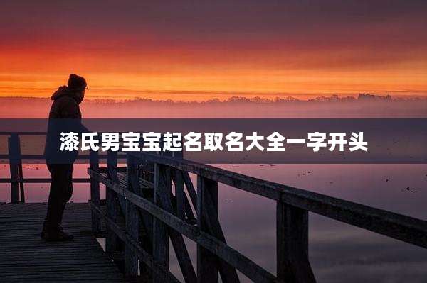 漆氏男宝宝起名取名大全一字开头